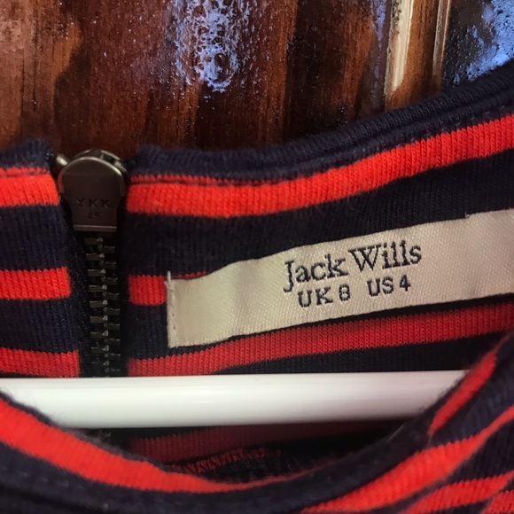 Jack Wills Striped Peplum Zipper Tee - Picture 2 of 3